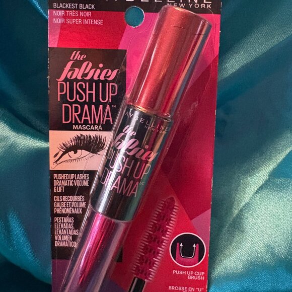 Maybelline #304 FALSIES PUSH UP DRAMA MASCARA Blackest Black NEW SEALED HTF - Picture 3 of 3